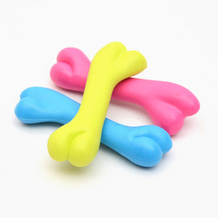 Premium TPR Rubber Dog Bone Chew Toy for Puppies - Bite Resistant, Eco-Friendly