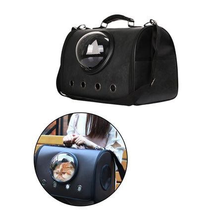 PU Leather Pet Carrier Backpack for Small Dogs & Cats | PetPexi USA