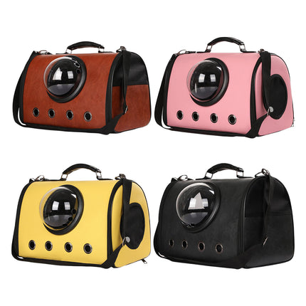 PU Leather Pet Carrier Backpack for Small Dogs and Cats – Lightweight, Ventilated Travel Bag from www.petpexi.com with Free USA Shipping


