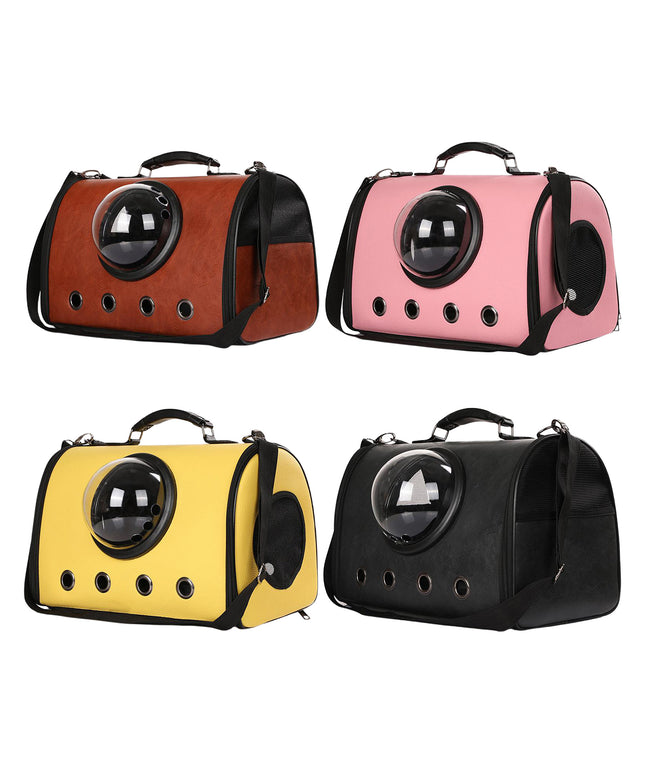 PU Leather Pet Carrier Backpack for Small Dogs and Cats – Lightweight, Ventilated Travel Bag from www.petpexi.com with Free USA Shipping

