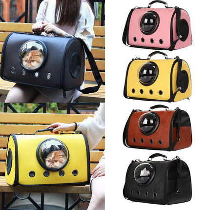 PU Leather Pet Carrier Backpack for Small Dogs & Cats | PetPexi USA