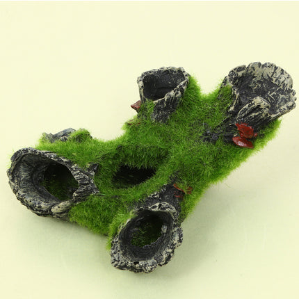 Fish Tank Decoration Imitation Moss Tree Root – Shrimp Pot & Nest Spawning Branches