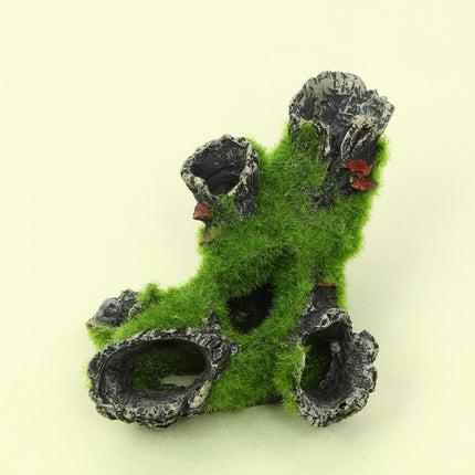 Fish Tank Decoration Imitation Moss Tree Root – Shrimp Pot & Nest Spawning Branches