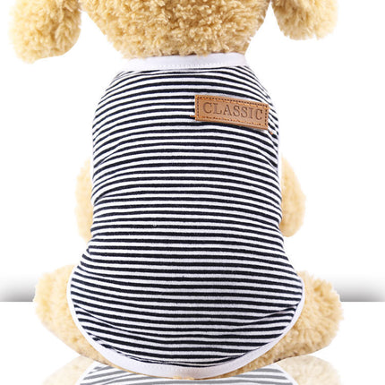 Striped Cotton Pet Vest – Soft Dog & Cat Clothes for All Sizes | Petpexi