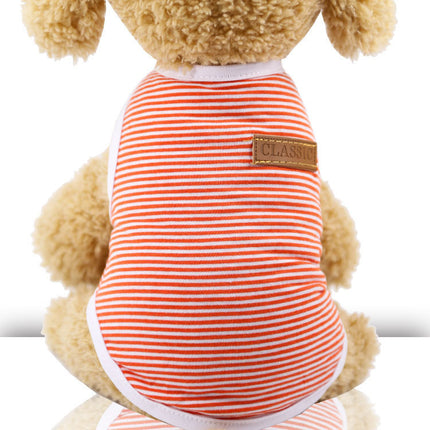 Striped Cotton Pet Vest – Soft Dog & Cat Clothes for All Sizes | Petpexi