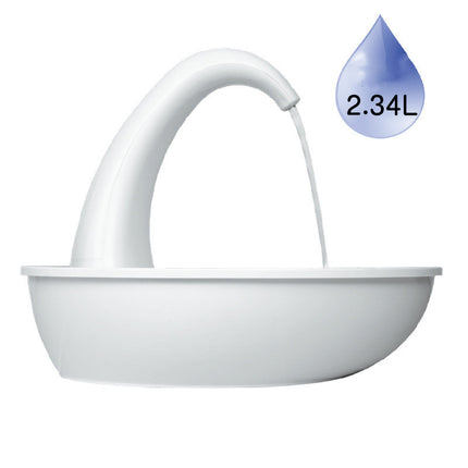 Swan Plastic Pet Drinking Fountain – 2.36L Quiet Automatic Water Dispenser | www.petpexi.com