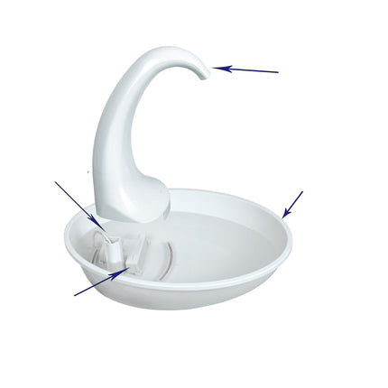 Swan Plastic Pet Drinking Fountain – 2.36L Quiet Automatic Water Dispenser | www.petpexi.com