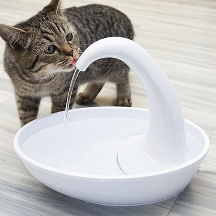 Swan Plastic Pet Drinking Fountain – 2.36L Quiet Automatic Water Dispenser | www.petpexi.com