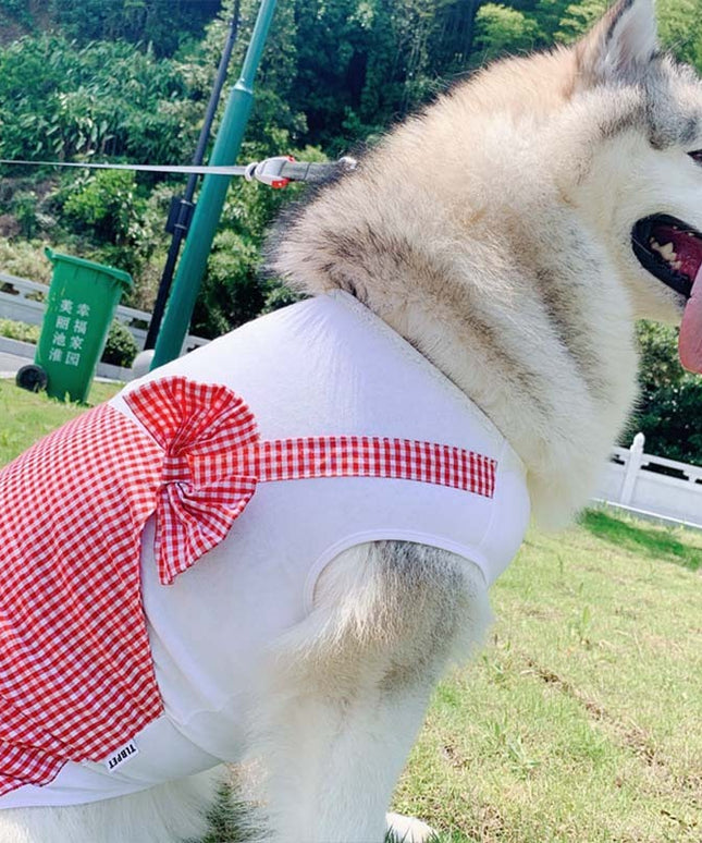 Princess Plaid Dress for Large Dogs – Elegant Dog Skirt Outfit | Petpexi