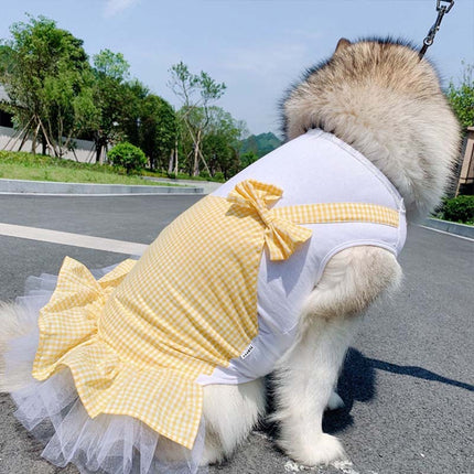 Princess Plaid Dress for Large Dogs – Elegant Dog Skirt Outfit | Petpexi