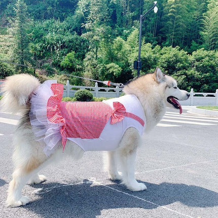 Princess Plaid Dress for Large Dogs – Elegant Dog Skirt Outfit | Petpexi