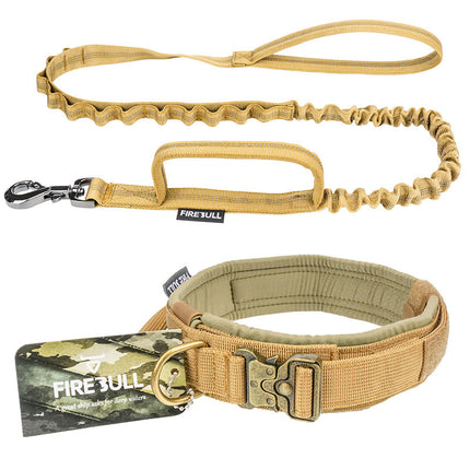Pet Tactical Collar & Leash Set – Durable Nylon Traction Belt for Dogs | Petpexi