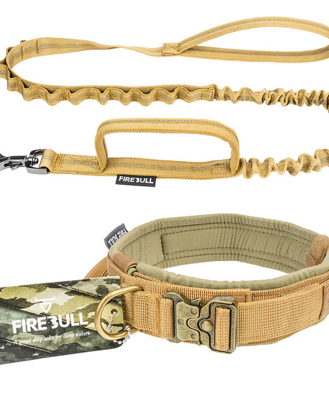 Pet Tactical Collar & Leash Set – Durable Nylon Traction Belt for Dogs | Petpexi