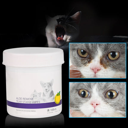 Pet Eye Grooming Wipes for Dogs & Cats – Gentle Tear Stain Cleaner & Hygienic 100pcs | Petpexi