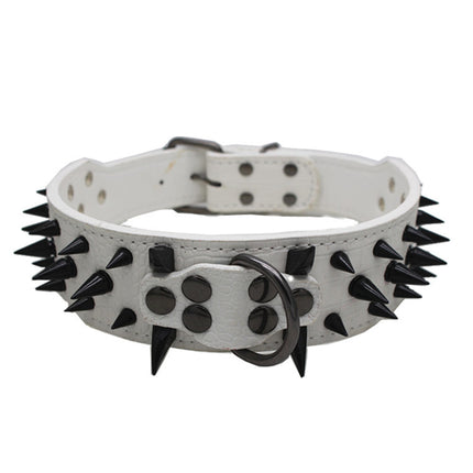 Large Explosion-Proof Rivet Bite-Proof Pet Collar – Durable PU Material | PetPexi