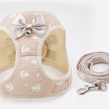 Cat Chain Traction Rope Set – Grid Pattern Chest Harness & Leash for Cats | Petpexi