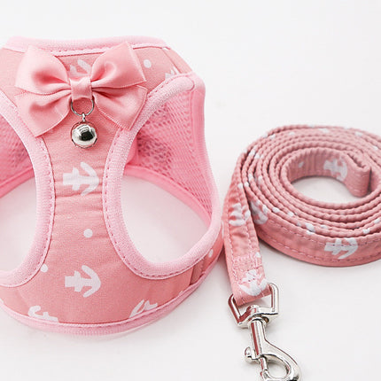 Cat Chain Traction Rope Set – Grid Pattern Chest Harness & Leash for Cats | Petpexi