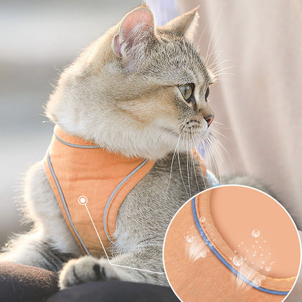Suede Cat Vest-Style Harness & Traction Rope | Petpexi