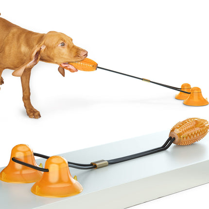 Multifunction Double Tug Rope Balls Sucker Toy for Dogs - Premium Quality from Petpexi
