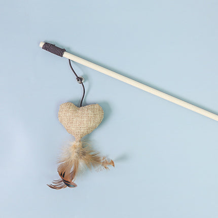 Cat Feather Bell Mouse Toy – Interactive Cotton Rope Cat Play Stick | Petpexi