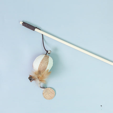 Cat Feather Bell Mouse Toy – Interactive Cotton Rope Cat Play Stick | Petpexi