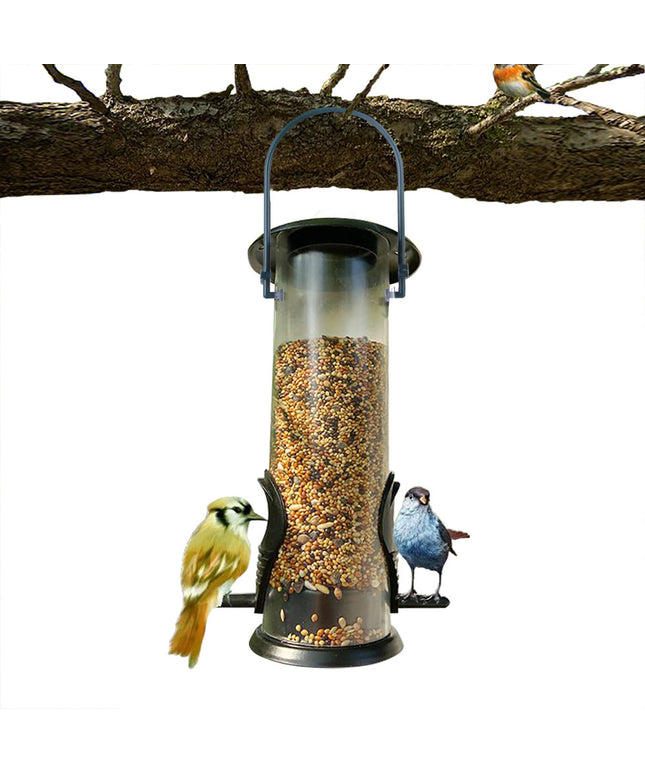 Pet Bird Feeder Feed Station Hanging Garden Plastic Birds Food Dispenser Feeders Outdoor Tree Garden Decoration