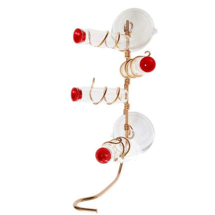 Handmade Copper Hummingbird Feeder – Easy to Clean, Suction Cup Installation, Perfect Garden Decor