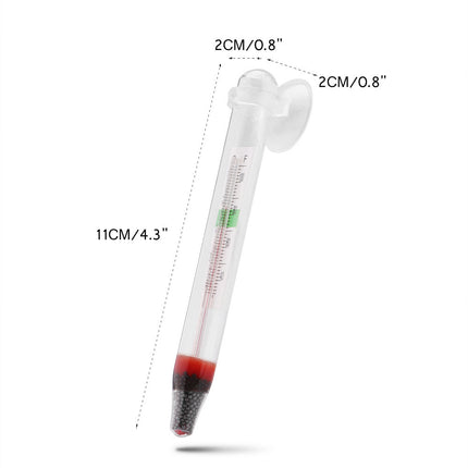 Aquarium Fat Thermometer – Easy-Read Floating Fish Water Thermometer with Suction Cup