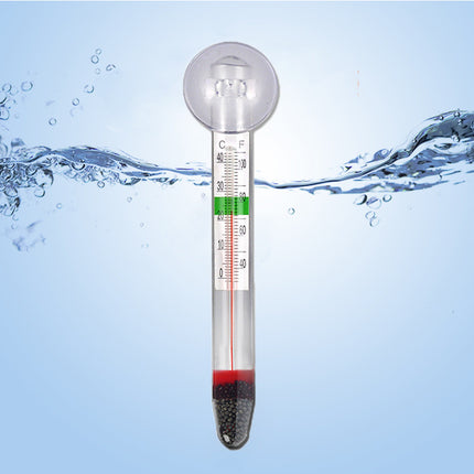 Aquarium Fat Thermometer – Easy-Read Floating Fish Water Thermometer with Suction Cup