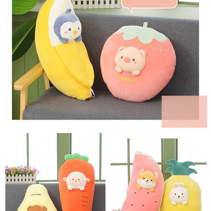 Cute Banana Pillow Carrot Doll Fruit Plush Toy – Soft & Fun | petpexi.com