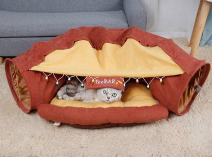 Pet Cats Tunnel Interactive Play Toy – Collapsible Indoor Cat & Small Pet Exercise Tunnel | Petpexi