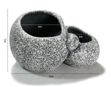 Ceramic Simulation Stone Cichlid & Hydroponic Pots – Multifunction Aquarium Breeding Hide | Fast & Free USA Shipping