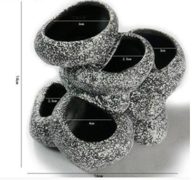 Ceramic Simulation Stone Cichlid & Hydroponic Pots – Multifunction Aquarium Breeding Hide | Fast & Free USA Shipping