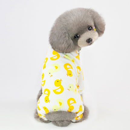 Cartoon Fruit Dog Pajamas – Four-Legged Cotton Pet Sleepwear | Petpexi