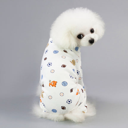 Cartoon Fruit Dog Pajamas – Four-Legged Cotton Pet Sleepwear | Petpexi