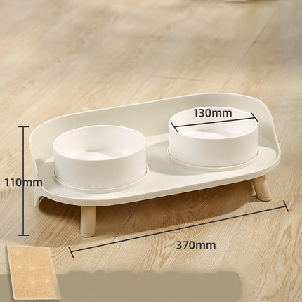 Elevated Ceramic Cat Bowl – Double Bowl Design for Cats & Small Dogs | Petpexi