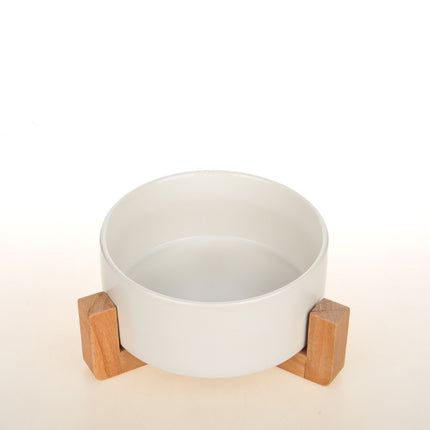 Elevated Ceramic Cat Bowl – Double Bowl Design for Cats & Small Dogs | Petpexi