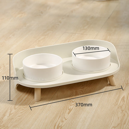 Elevated Ceramic Cat Bowl – Double Bowl Design for Cats & Small Dogs | Petpexi