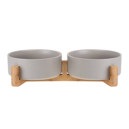 Premium Anti-Slip Ceramic Double Bowl for Cats & Small Dogs – 400ml
