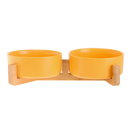 Premium Anti-Slip Ceramic Double Bowl for Cats & Small Dogs – 400ml