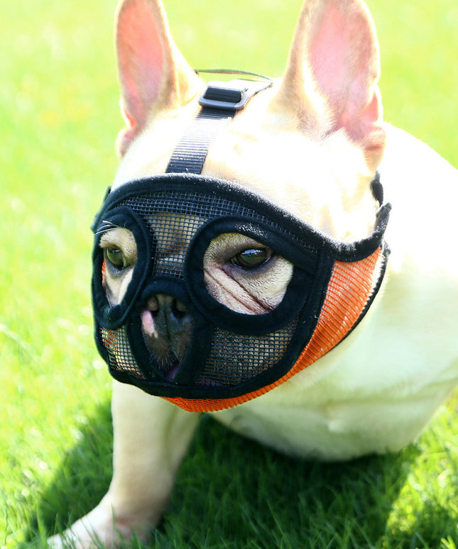Hoopet Adjustable Breathable Dog Muzzle for Small Dogs – French Bulldog & Short Snout | Petpexi