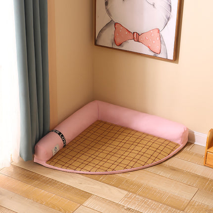 Summer Cooling Bamboo Fiber Pet Bed – Soft, Breathable Nest for Cats & Dogs
