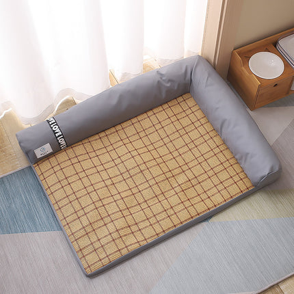 Summer Cooling Bamboo Fiber Pet Bed – Soft, Breathable Nest for Cats & Dogs