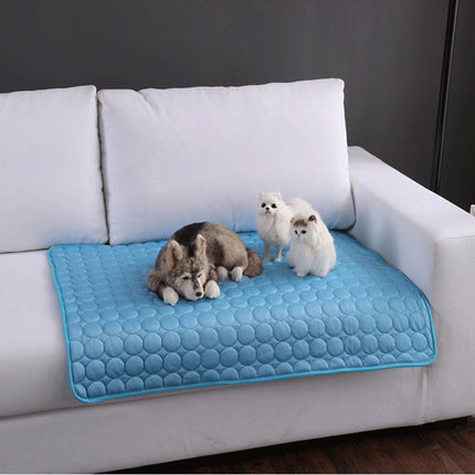 Pet Summer Portable Ice Silk Cooling Pad for Dogs – Reusable & Washable