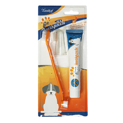 Pet Toothbrush Set with Healthy Edible Toothpaste – Fresh Breath & Gum Care for Dogs & Cats | Petpexi