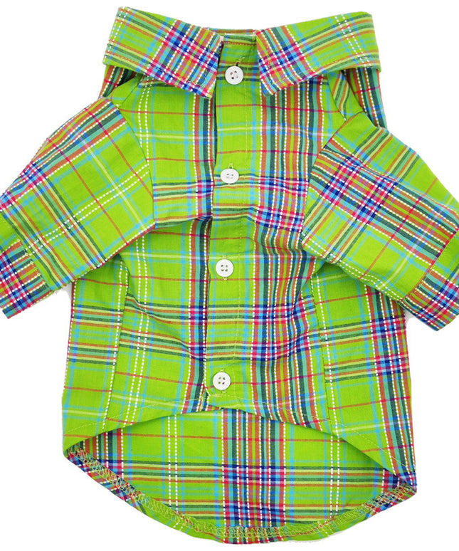 Fruit Green Cotton Pet Shirt – Casual Wear for Small & Medium Dogs & Cats | Petpexi