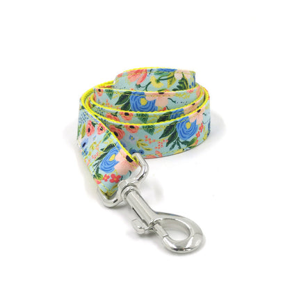 Yellow Midsummer Garden Dog Collar & Leash Set – Durable Polyester for Medium & Large Dogs | Petpexi