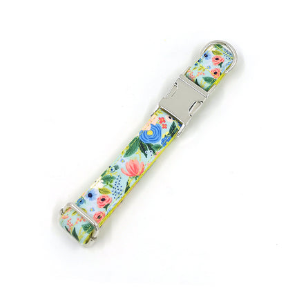 Yellow Midsummer Garden Dog Collar & Leash Set – Durable Polyester for Medium & Large Dogs | Petpexi