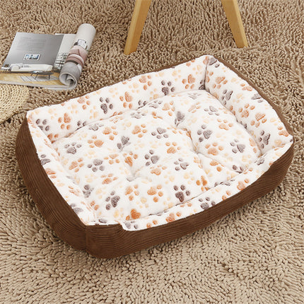 Cozy Flannel & Corduroy Pet Nest for Cats and Dogs - XXS (45x31x15cm) | PetPexi