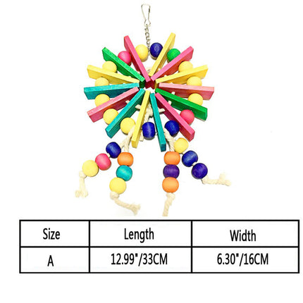 Parrot Nibble Toy – Safe, Fun, and Colorful Bead Bird Toy